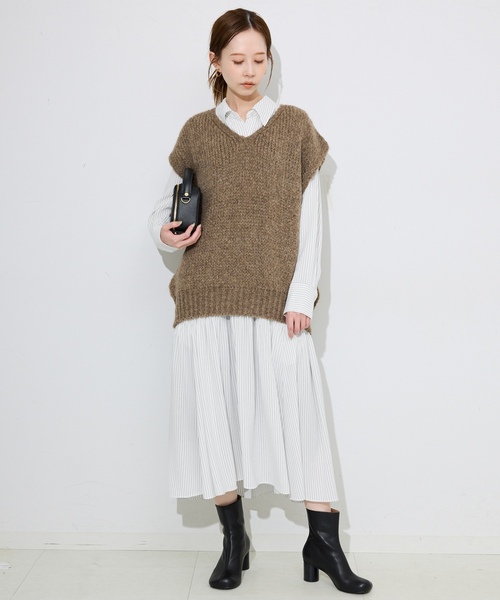 SLOBE IENA（スローブイエナ） シャツワンピース FREE ブラウン