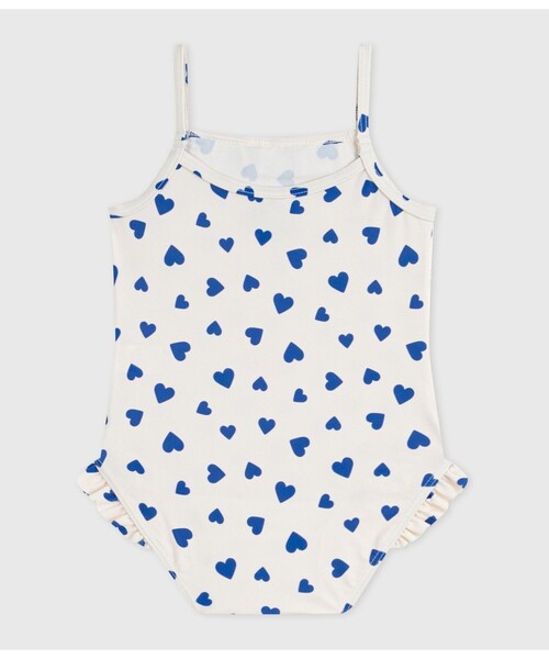 PETIT BATEAU（プチバトー） 水着 ハートプリント ワンピース水着