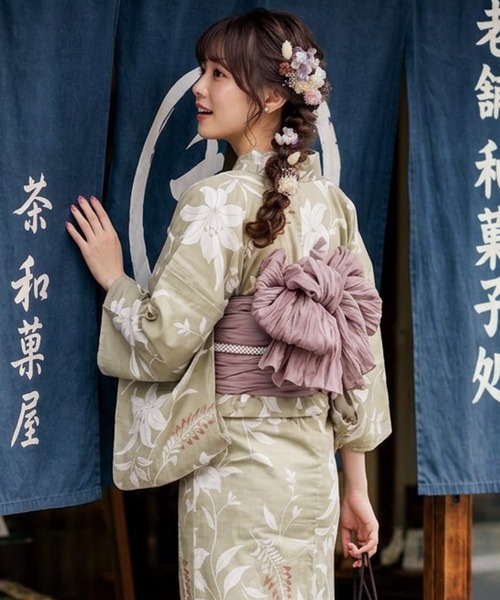 Kastane SAWAMOTO企画】2wayセパレート浴衣SET ベージュ セパレート 館内 着 通販 再入荷なし SAWAMOTO企画 2wayセパレート浴衣
