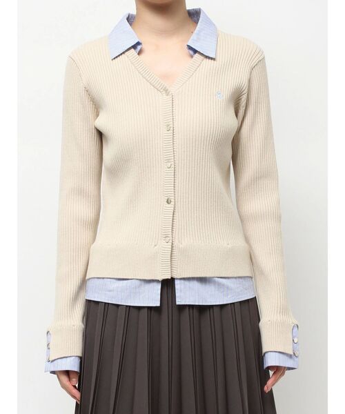 「POLO BCS」 ニットカーディガン MEDIUM レッド レディース_画像8