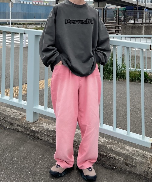 Perushu デニムパンツ LARGE ブラック メンズ : ZOZOTOWN Yahoo!店 