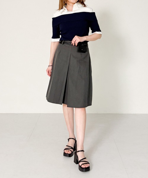 本日限定値下げ★carven2026SS新作人気商品★プルオンスカートgray 31 Sons de mode（トランテアン ソン ドゥ モード） スカート 2026春夏