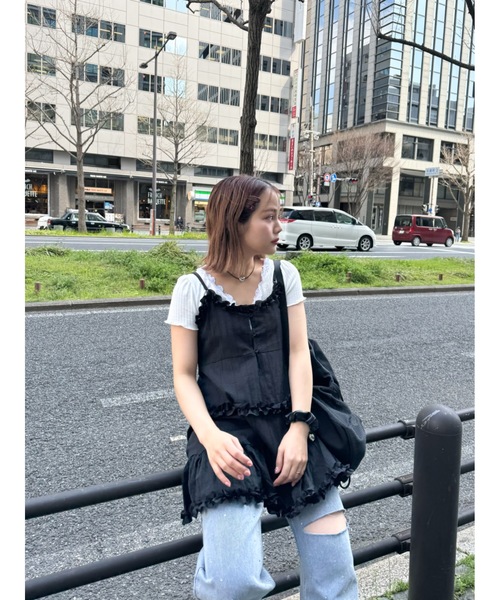 「JUMELLE」 キャミソールブラウス FREE ホワイト レディース_画像3