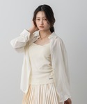 ブラウス シャツ 夏 バックレースレイヤードシ...の詳細画像3