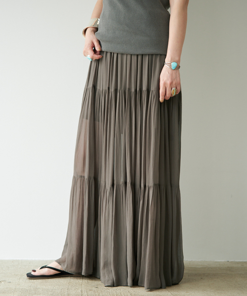*Sheer Boho スカート Deuxieme Classe（ドゥーズィエムクラス） ロング スカート *Sheer