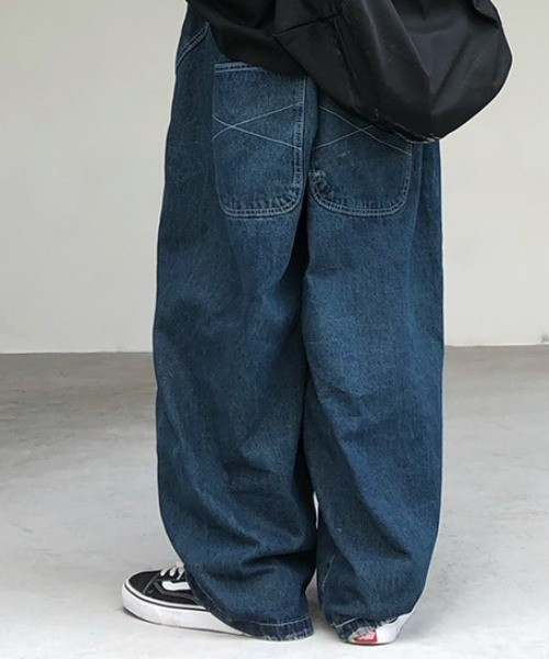 「B.R.U」 デニムパンツ L ブルー メンズ_画像2