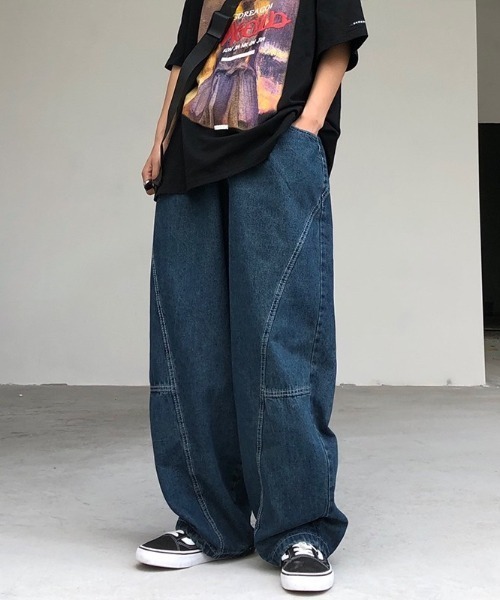 「B.R.U」 デニムパンツ L ブルー メンズ_画像3
