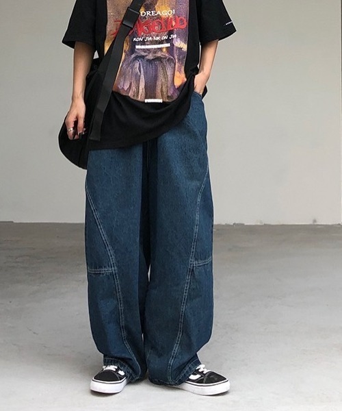 「B.R.U」 デニムパンツ L ブルー メンズ_画像4