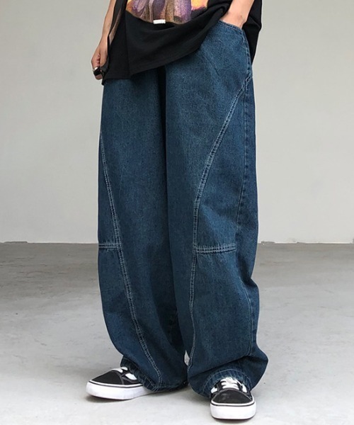 「B.R.U」 デニムパンツ L ブルー メンズ_画像5