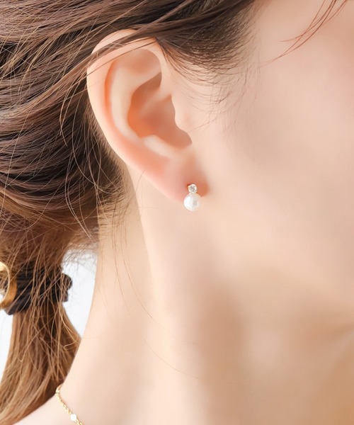 Phoebe（フィービー） ピアス 「K10」ジュエルパールピアス/淡水パール