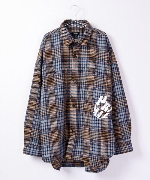 RE730 ミリタリージャケット モッズコート Wool blend plaid wide CPO