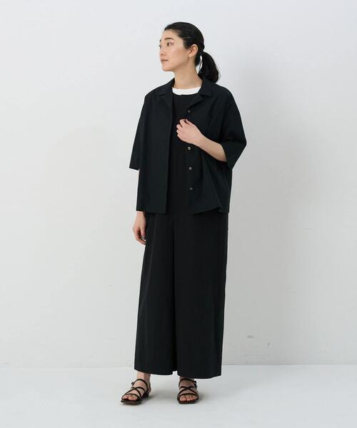ブラウス シャツ 綿麻ボックスシルエットシャツ レディース