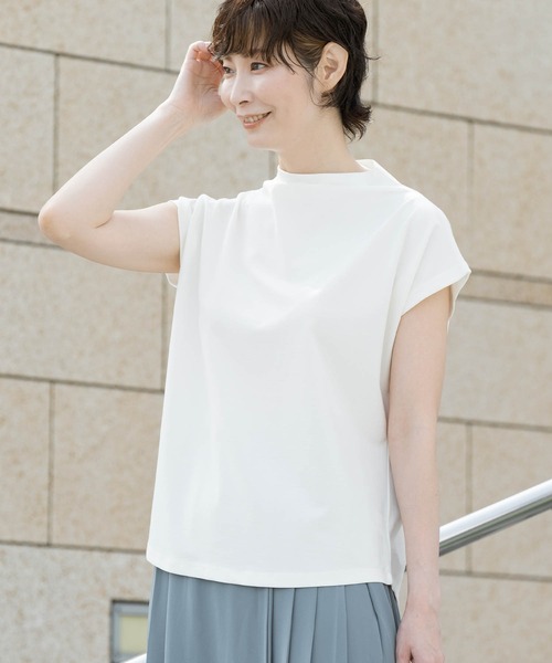 tシャツ 冷感ボトルネックフレンチTシャツ レディース トキドキ tシャツ 冷感ボトルネックフレンチTシャツ レディース