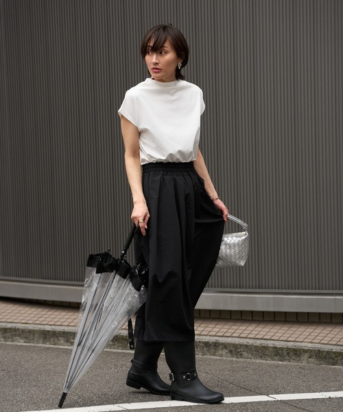 tシャツ 冷感ボトルネックフレンチTシャツ レディース トキドキ tシャツ 冷感ボトルネックフレンチTシャツ レディース