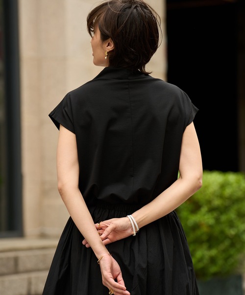 tシャツ 冷感ボトルネックフレンチTシャツ レディース トキドキ tシャツ 冷感ボトルネックフレンチTシャツ レディース