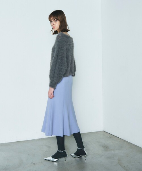GRACE CONTINENTAL　スカート　ロング　総柄　ブルー　春夏　旅行 GRACE CONTINENTAL（グレースコンチネンタル） ロング スカート