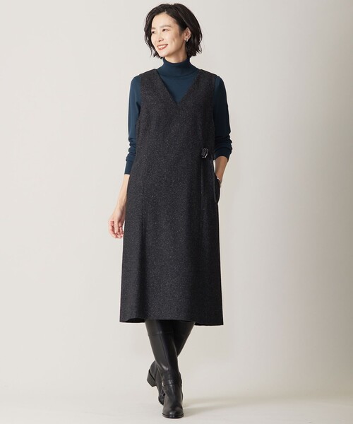 スカート シルクネップ ツイード ジャンパースカート : ZOZOTOWN Yahoo