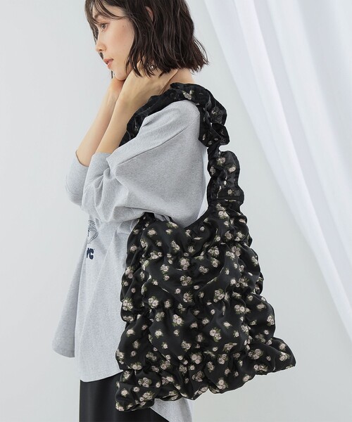 Ray BEAMS トートバッグ Casselini × / 別注 ジャカード フリル