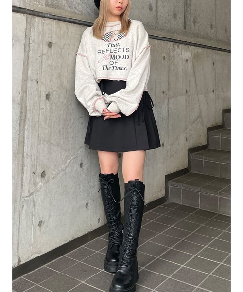 jouetie（ジュエティ） スウェット DOGクロップドプルオーバー