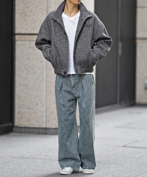 JOKER デニムパンツ サイズ38 ダークグレー joker ジーンズ エアリーワイドデニム ヴィンテージウォッシュ