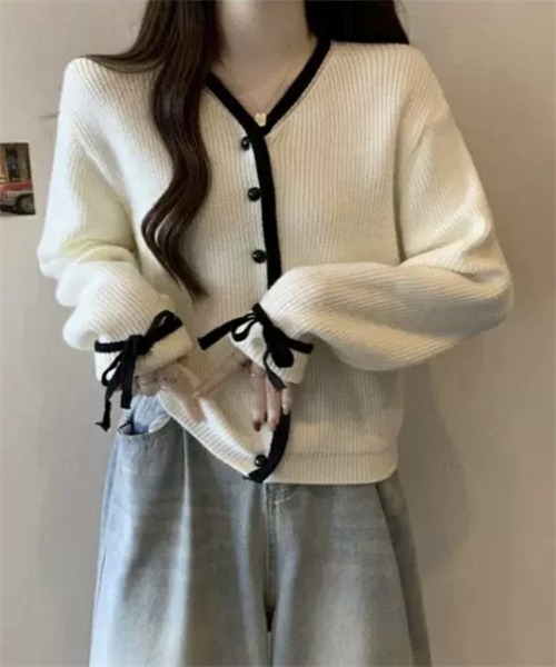 Kiki 　GUCCI リボンデザイン カーディガン Gucci グッチ GG リバーシブル カーディガン - FARFETCH