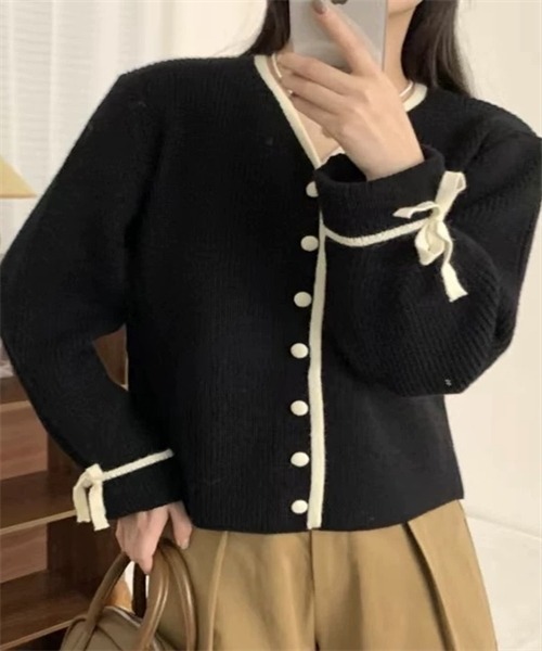 Kiki 　GUCCI リボンデザイン カーディガン Gucci グッチ GG リバーシブル カーディガン - FARFETCH