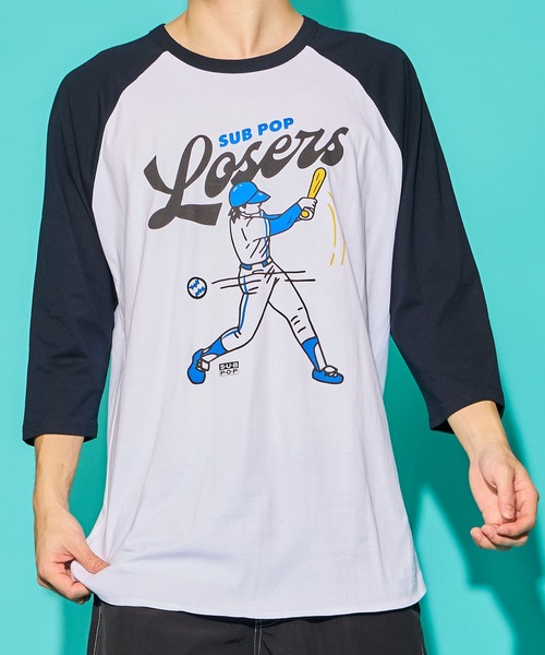 SUB POP tシャツ 3/4 BASEBALL TEE“LOSERS” - ベースボール