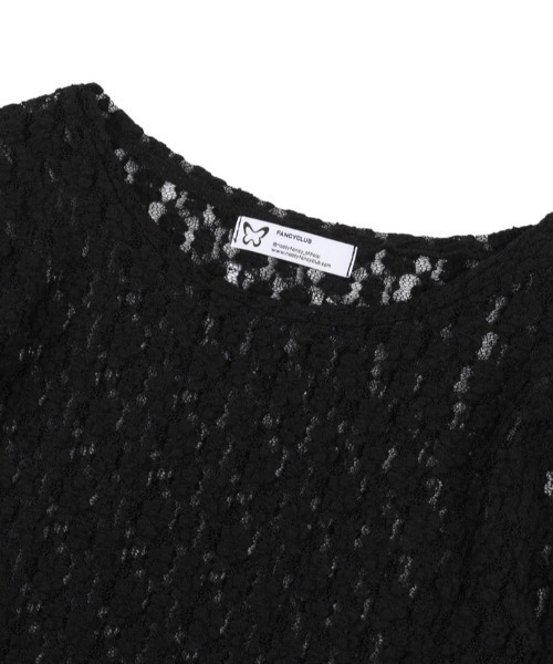 tシャツ A'GEM/9 × .kom 「 FANCY CLUB/ファンシークラブ」 POIN LACE LAYERED TEE/レースレイヤードロン FANCY CLUB tシャツ A'GEM/9 × .kom 「 CLUB/ファンシークラブ