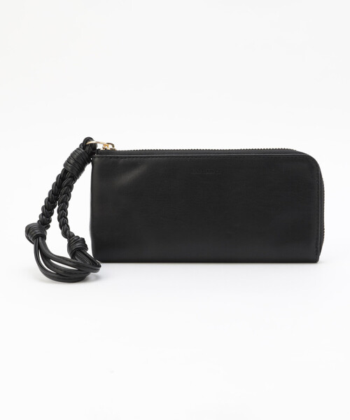   長財布 ブラック シンプル ロゴ ストラップ MONO COMME CA（モノコムサ） 長財布 財布 ストラップ付き 長財布