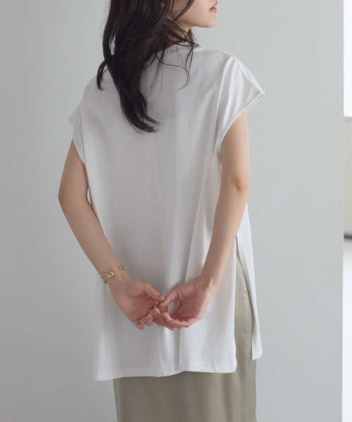sakishimatokyo tシャツ 「USAコットン」ロングスリットノースリーブT