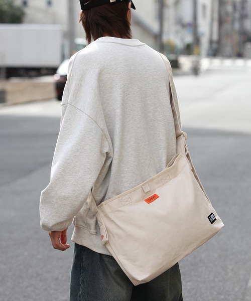 NEW ERA ニューエラ × UNIVERSALOVERALL ユニバーサルオーバーオール ショルダーバッグ DS1963 NEW ERA 肩掛け 大きめ 大容量 A4 帆布 キャンバス トートバッグ NEW ERA（ニューエラ） ショルダーバッグ 「UNIVERSAL OVERALL