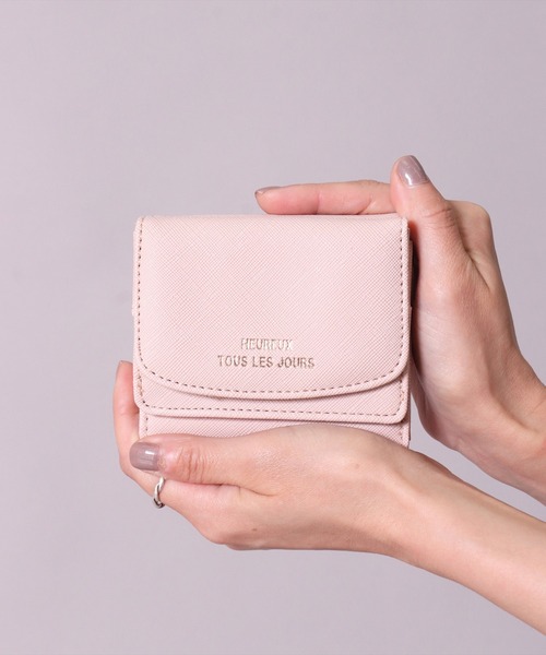 BAYBLO 財布 (CR)「フェイクレザー」三つ折り コンパクト ミニ 財布