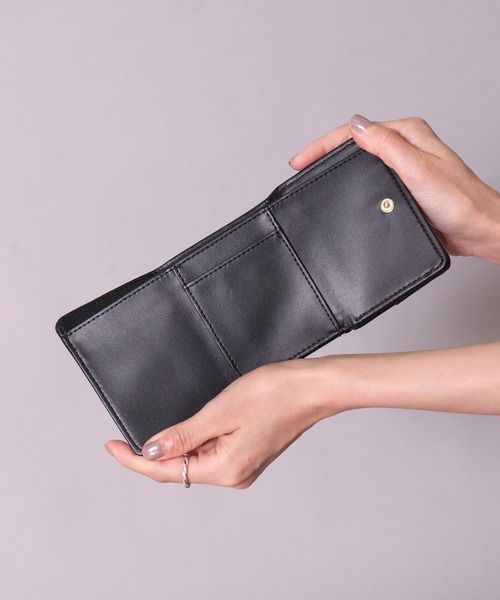 BAYBLO ミニ 財布 (CR)「フェイクレザー」三つ折り コンパクト ミニ