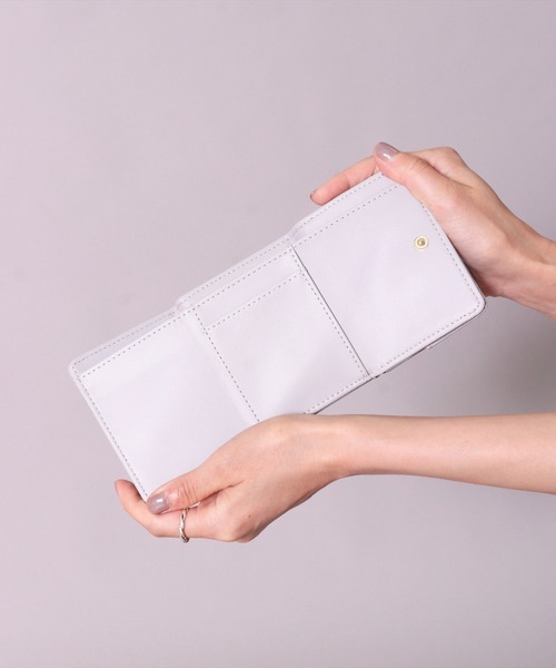 BAYBLO 財布 (CR)「フェイクレザー」三つ折り コンパクト ミニ 財布