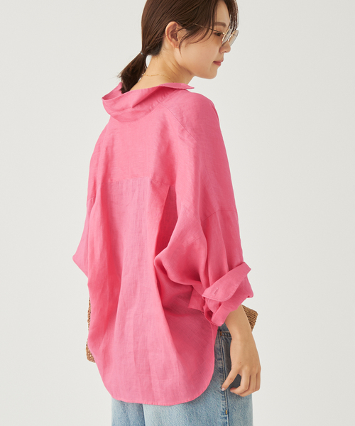 Plage Linen Short シャツ ピンク　リネンショートシャツ プラージュ Plage 《予約》Linen Short シャツ （ピンク