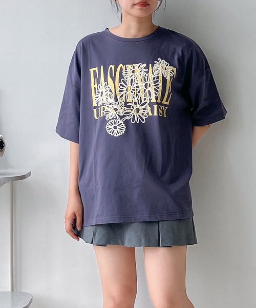 45R コットン ドルマンスリーブ ビッグ Tシャツ ロゴ刺繍 klt221704_1.jpg