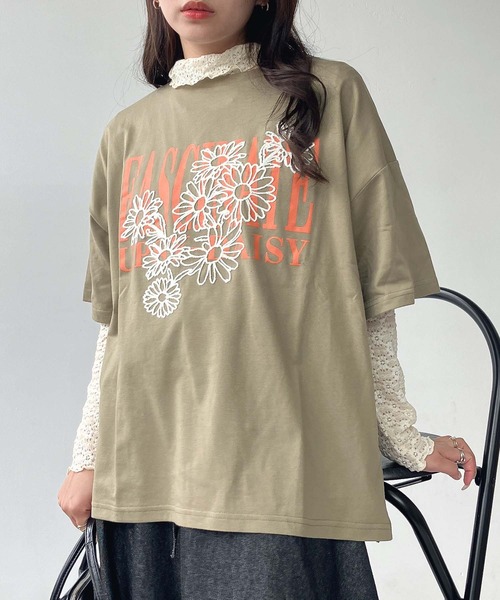 フローラル刺繍クルーネックTシャツ 刺繍クルーネックTシャツ|レリアン | レリアン公式オンラインストア