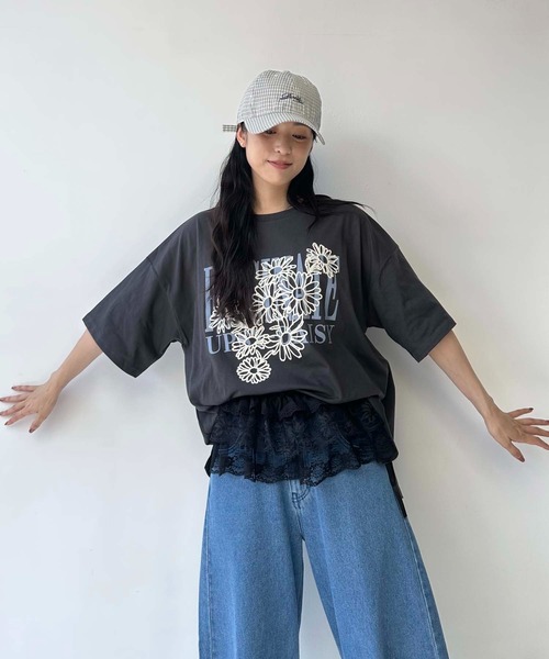 tシャツ BLACK フレンチシック Tシャツ レディース BLACK フレンチシック Tシャツ（Tシャツ／カットソー）｜IENA