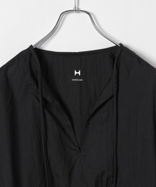 ブラウス シャツ 「HEREIAM」撥水／フォグシアースモックブラウス レディース HEREIAM ブラウス シャツ 「HEREIAM」撥水／フォグシアー