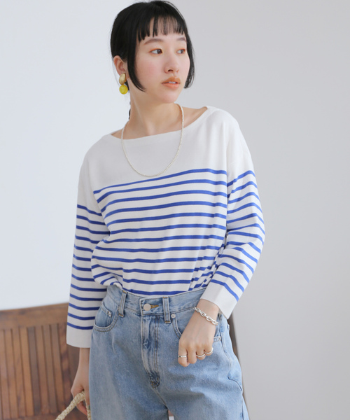 Spick & Span」 長袖ニット FREE ブルー レディース : 83152359 