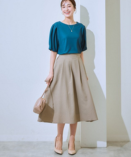 7days Life Styling スカート ジャガード素材フロントタック
