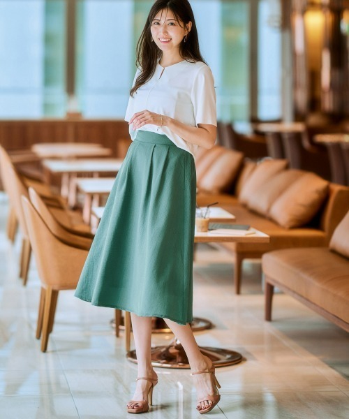 7days Life Styling スカート ジャガード素材フロントタック