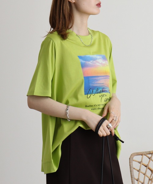 ブローディア BRODIAEA PREMIUMスムース 半袖プリントTシャツ （イエロー） ブローディア BRODIAEA グラフィックスムースTシャツ （サンド