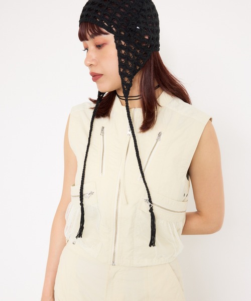 エディットフォールル　モヘヤニットキャップ SLY ニット帽 ニットキャップ MESH KNIT FLAP CAP メッシュ