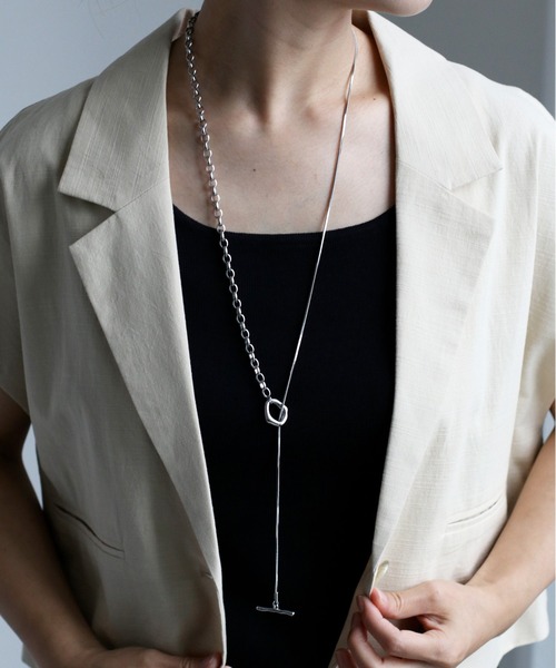 cepo（セポ） ネックレス 「2way」ミックスチェーンロングラリエット
