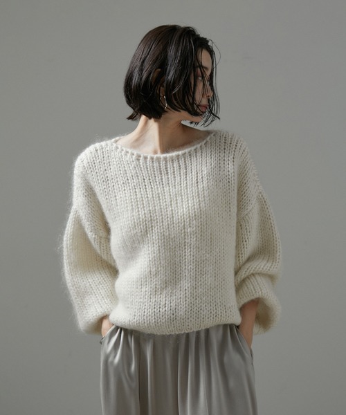 SALON adam et rope' ニット セーター モヘアシルクローゲージ