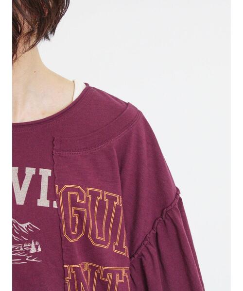 Samansa Mos2 tシャツ 切替ロゴTシャツ レディース : ZOZOTOWN Yahoo