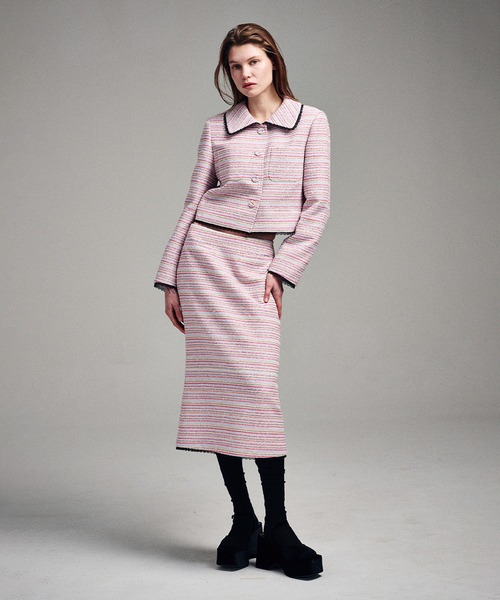 Mardi Mercredi（マルディメクルディ） コート アウター TWEED CROPPED