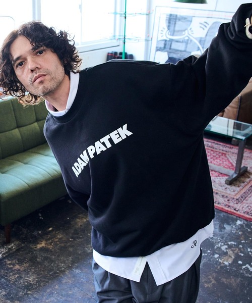 ADAM PATEK トレーナー スウェット ADAMPATEK/logo crew neck