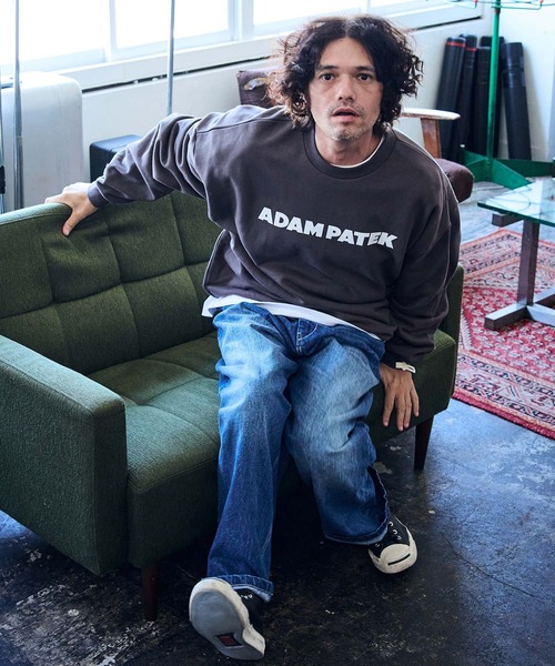ADAM PATEK トレーナー スウェット ADAMPATEK/logo crew neck